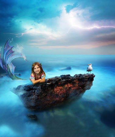 Mermaid Digital Background by Tara Mapes